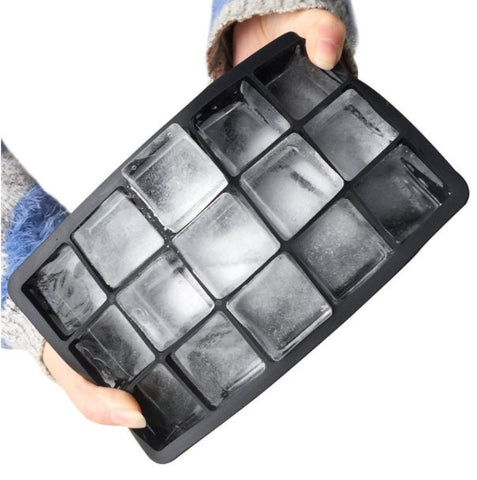Ice Cube Mold with 15 Cubes - Silicone Soap Making Chocolate Candy Mold Tray