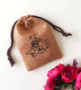 50 Pcs Custom Burlap Bags, Personalized Wedding Favor Holder Burlap Bags For Coffee, Drawstring Jute Bags Custom Your Name Or Logo Text