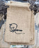50 Pcs Custom Burlap Bags, Personalized Wedding Favor Holder Burlap Bags For Coffee, Drawstring Jute Bags Custom Your Name Or Logo Text