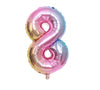Rainbow Jumbo Number Balloons - Huge Giant Foil Mylar Number Balloons for Birthday Party Anniversary or Photo Shoot - Self-Sealing Balloons
