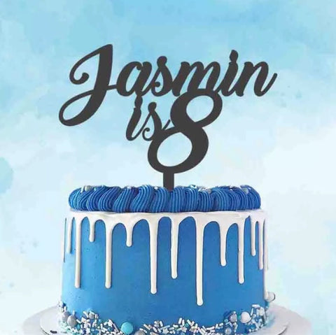 Personalized Birthday Cake Topper, Glitter Birthday Cake Topper, Custom Birthday Cake Topper, Birthday Party, Birthday Decoration, Name Age