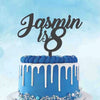 Personalized Birthday Cake Topper, Glitter Birthday Cake Topper, Custom Birthday Cake Topper, Birthday Party, Birthday Decoration, Name Age