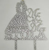 Personalized Wedding Cake Topper with Glitter - Custom Cake Toppers for Wedding - Mr and Mrs Cake Decoration - Anniversary Couple Bridal