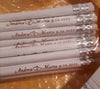 Custom Pencils, White Personalized Pencils, Engraved Wooden Pencils, Back to School, Stocking Stuffer Wedding Favor Shower Game Teacher Gift