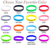 Custom Wristbands - Thick Personalized Text Printing - Rubber Silicone Bracelet Events, Motivation, Gifts, Cancer Support, Fundraisers