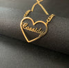 Custom Heart Necklace - Personalized Name Necklace for Women - Gift for Her - Mom Wife Birthday Gift - Anniversary Gift - Christmas Gift
