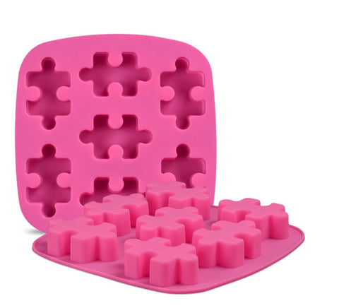 Puzzle Piece Mold l Food Safe Silicone l Chocolate l Soap l Ice l Epoxy Resin l Gummy l Candy | Fondant | Clay | Baking Molds Bakeware