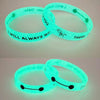 Custom Glow in the Dark Wristbands - Personalized Text Printing - Rubber Silicone Bracelet Events, Cancer Support, Fundraisers, Awareness