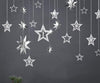 Wire Star Hanging Decorations - Star Decorations Hanging Stars Rose Gold Silver Blue Accent Gold Christmas Home Decor Festive Accessories