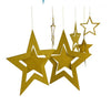 Wire Star Hanging Decorations - Star Decorations Hanging Stars Rose Gold Silver Blue Accent Gold Christmas Home Decor Festive Accessories