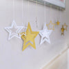 Wire Star Hanging Decorations - Star Decorations Hanging Stars Rose Gold Silver Blue Accent Gold Christmas Home Decor Festive Accessories