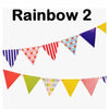Rainbow Garland Flag Bunting Ombre Rainbow Color Fabric Banner, Solid Cloth Pennants, Wedding, Baby Nursery Decor, Boho Birthday Party