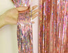 Bachelorette Party Decorations Metallic Rose Gold Fringe Foil Curtain - Set of 2 Bridal Shower Backdrop, Wedding, Birthday Photo Booth