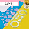 Circle Stencil Set - Geometric Ruler Quilling Painting - Drafting Painting Art Supplies - Drawing Template - Bullet Journal Round Planner