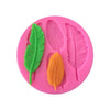 Feather and Feathers Pattern Silicone Mold - Decorating, Fondant, Baking, Soap, Ice Tray, Chocolate Candy Silicone Making Mold Sugarcraft