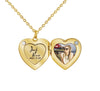 Custom Heart Locket Necklace - Personalized Photo Lock - Personalised Image Text Engraving Gift for Her Girlfriend Mom Wife Anniversary