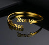 Personalized Two Name Bracelet - Custom Name Bangle - Personalized Bangle - Bridesmaid Gift Wedding Gift Christmas Gift for Girlfriend Wife