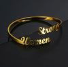 Personalized Two Name Bracelet - Custom Name Bangle - Personalized Bangle - Bridesmaid Gift Wedding Gift Christmas Gift for Girlfriend Wife