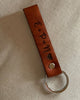 Custom Leather Key Chain, Personalized Leather Keychain, Customized Keychain, Coordinates Key Chain Longitude Latitude Keychain, Best Gift