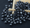 Black Alphabet Beads, Name Beads, Acrylic Letter Beads for Jewelry Making, Adult Letter Beads for Bracelet, Alphabet Beads, Unique