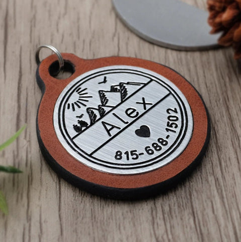 Dog ID Tag, Cat Tag, Round Dog Tag, Personalized Cat Tag, Cat Name Tag, Dog Tag Personalized, Custom Cat Tag, Dog Collar Tag, Small Dog Tag