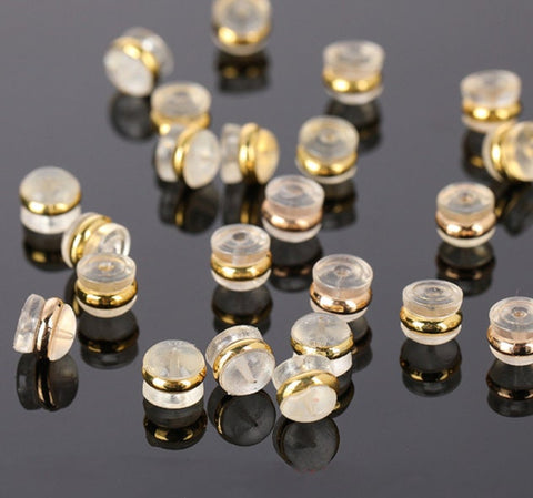 Earring Backings - Earring Backs Replacements - Earring Stoppers, Earring Nuts, Clutch, Stud - Jewelry Making Supplies - Gold Silver Metal
