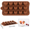 Chocolate Mold - Silicone Mould for Wax, Chocolate, Cake Making - Resin Mold - Baking Mold - Plaster Mold - Gummy Ice - Heart Round Bar