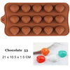 Chocolate Mold - Silicone Mould for Wax, Chocolate, Cake Making - Resin Mold - Baking Mold - Plaster Mold - Gummy Ice - Heart Round Bar