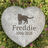 Personalized Memorial Pet Stone- Slate 6" x 6.5" / Custom Cat Memorial/ Grave Marker Engraved Pet Headstone Tombstone Grave Pet Loss Gift