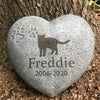 Personalized Memorial Pet Stone- Slate 6" x 6.5" / Custom Cat Memorial/ Grave Marker Engraved Pet Headstone Tombstone Grave Pet Loss Gift