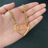Custom Heart Necklace - Personalized Name Necklace for Women - Gift for Her - Mom Wife Birthday Gift - Anniversary Gift - Christmas Gift