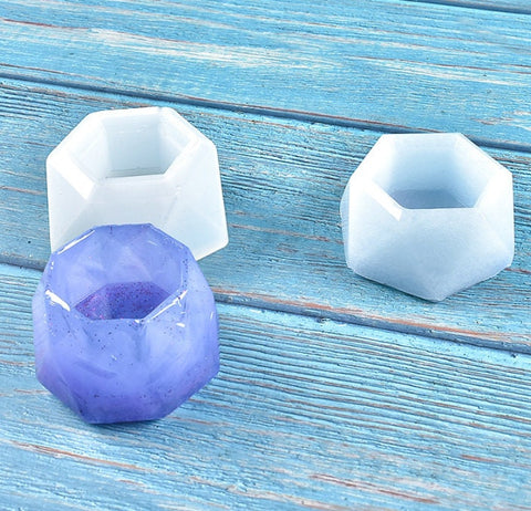 Succulent Flower Pot Silicone Mold, Flower Pot Resin Mold, Planter Mold, Round Pot Mold, Cylindrical Resin Mold, DIY Home Decoration