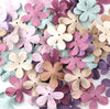 30 pcs Artificial Flower Heads Mini Leather Fabric Flowers Craft Home Party Decorations Scrapbooking Wreath Making Wedding Tiny Blossoms
