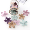 30 pcs Artificial Flower Heads Mini Leather Fabric Flowers Craft Home Party Decorations Scrapbooking Wreath Making Wedding Tiny Blossoms