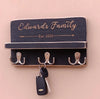 Personalized Wood Key Hanger for Wall, Customized Gifts for Couple Mr Mrs Key Ring Holder Hook, Housewarming New Home Décor Gift for Wedding