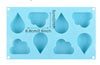 Cloud Silicone Mold, Rain Drop Droplet Food Grade Silicone, Mold for Cakesicles, Hot Cocoa Bombs, Breakable Chocolate Shells, Resin Crafting