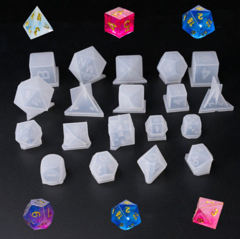 Dice Resin Mold -Dice Silicone Mold Kawaii Dice Molds Gamer Tools Dice Dice Kit Dnd Dice Jewelry Dice - Polyhedral Dice D20 Dice Making