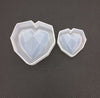 Geometric Heart Plastic Mold, Large Resin Mold, Supplies Mould, UV Epoxy Chocolate Soap Candle Wax Bath Bomb Low Poly Gemstone Jewel Diamond