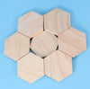 25 Pcs Wood Hexagon Tile Blanks - Shapes - Game Board - Unfinished - Terrain - Wooden Cutout - DIY Embellishments Craft Projects Coaster