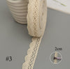 Lace Trim - Lace Ribbon - Sewing Lace - White ribbon - Ivory, Cream, Off-White - Cotton - Craft Card Making Bridal Wedding Lace