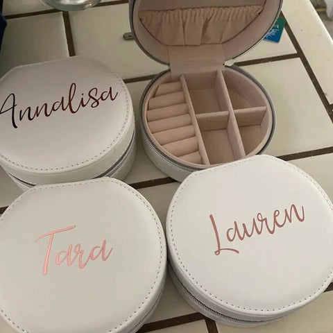 Custom Travel Case For Jewellery| Personalized Jewelry Box | Bridesmaid Proposal| Travel Jewellery Box| Custom Jewelry Box| Bridesmaid Gift