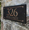 Custom Address Plaque - Modern House Number Sign - Black Personalized House Number Plaque - Housewarming Gift - Outdoor Street Porch Sign