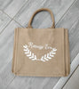 Custom Burlap Tote Gift Bags -Personalized Bridesmaid Beach Bag - Beach Bags - Beach Tote Bag with Name - Wedding Favor Bridesmaid Gift