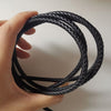 Cowhide Leather Cord - 3mm 4mm 5 mm - 1 Meter - Bolo Braided, Hunter Leather Cord - Round Leather Cords For Jewelry Making - Black Brown