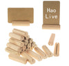 20 Pcs Wedding Place Card Holder - Wooden Photo Clips - Desktop Decor Table Number Stand Name Clips - Message Clips - Table Decor Setting