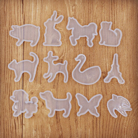 Animal Mold, Dog Cat Pig Poodle Bird Horse Rabbit Duck Deer Eiffel Tower Candy, Clay, Animal, Cooking, Jewelry, Farm, Chocolate, Cookies