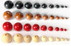 Natural Wood Beads 4mm - 20 mm, Bead Destash, Unfinished Wood Beads, Round Beads, Jewelry Supply Large Wooden Beads Macrame, Brown Red