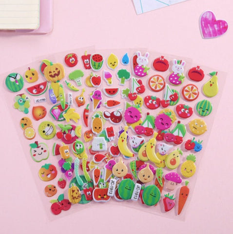 Cute Fruit Stickers For Kids, Sticker Pack Gifts For Kids Party, Vinyl Stickers For Laptop, Water Bottle Wall Notebook Reward Colorful