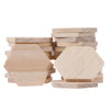 25 Pcs Wood Hexagon Tile Blanks - Shapes - Game Board - Unfinished - Terrain - Wooden Cutout - DIY Embellishments Craft Projects Coaster