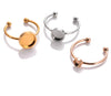 Open Stainless Steel Bezel Cup Ring Blank Cabochon Settings Findings 3 Colors And Size Adjustable Gold Silver Rose Gold Hypoallergenic